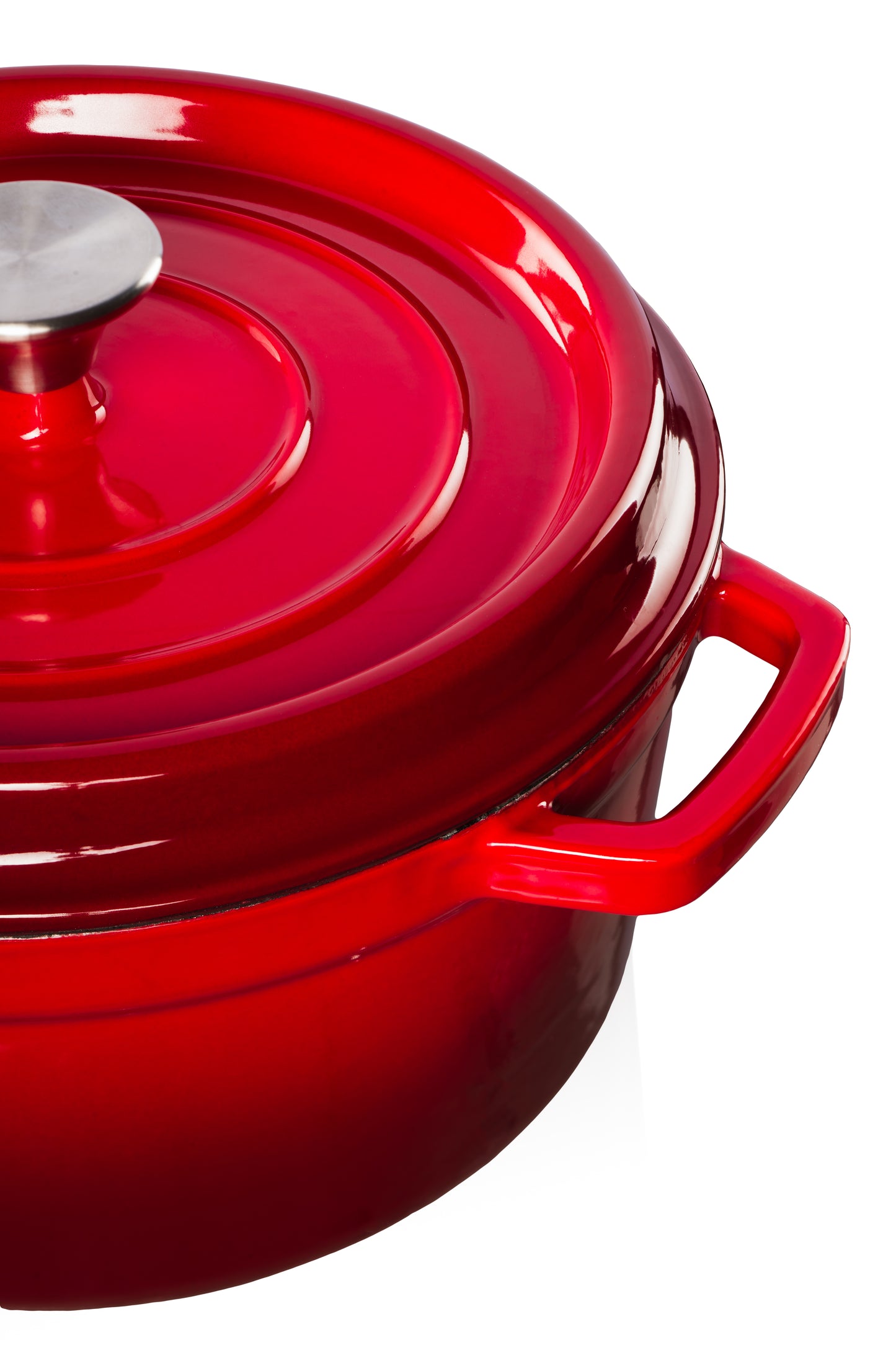 Steypujárns pottur, rauður 3,5 L