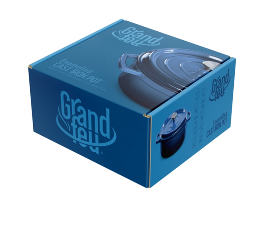 Steypujárns pottur, blár 3,5 L