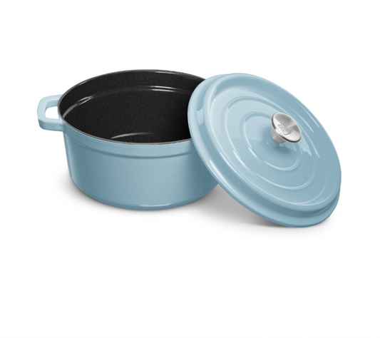 Steypujárns pottur, ljósblár 3,5 L