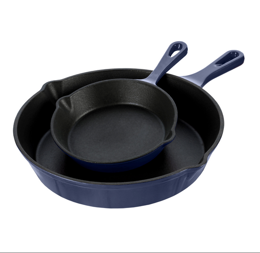 Emaljeruð steypujárnspanna – Blá 25 cm