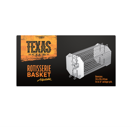 Stillanleg karfa fyrir snúningsgrillspjót (Rotisserie)