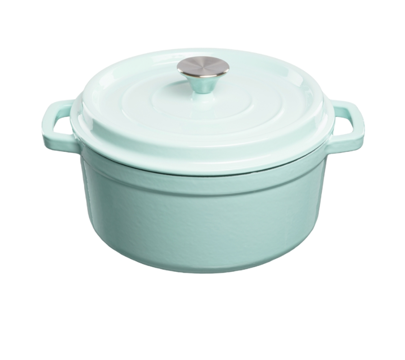 Steypujárns pottur, ljósblár 3,5 L