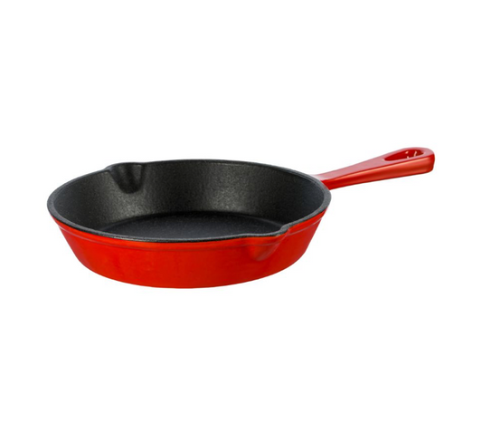 Emaljeruð steypujárnspanna – Rauður 25 cm