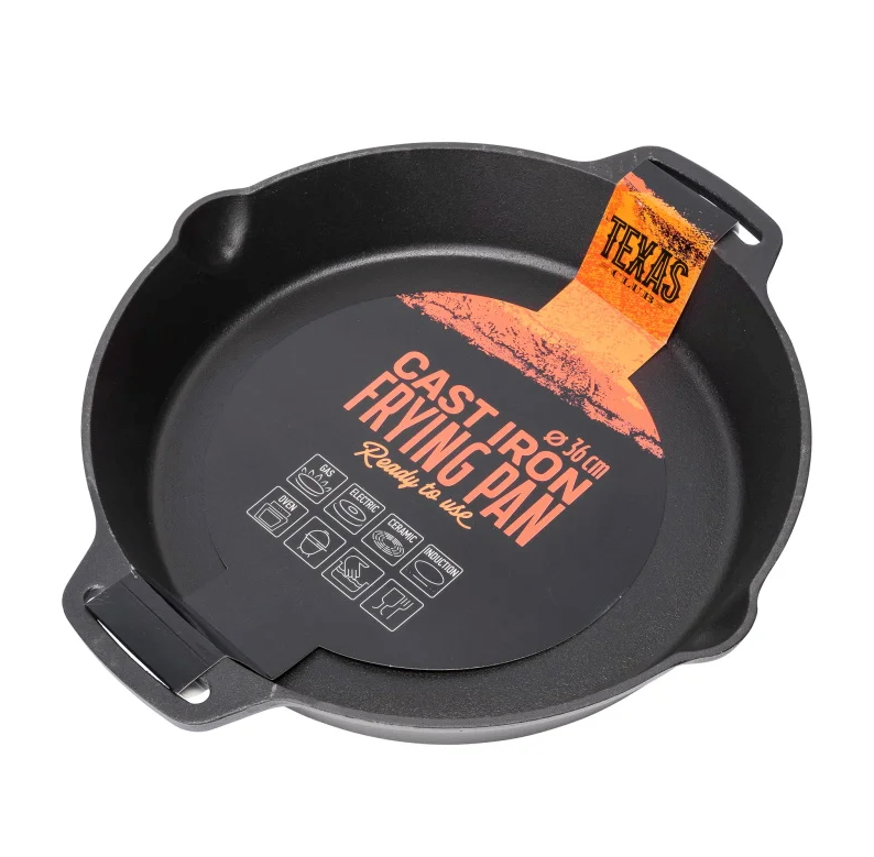 Hringlaga steypujárnspanna 30 cm