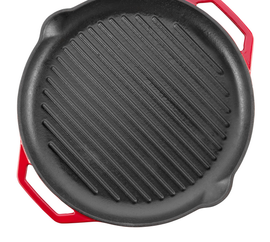 Riffluð steypujárnspanna – Rauður 34 cm